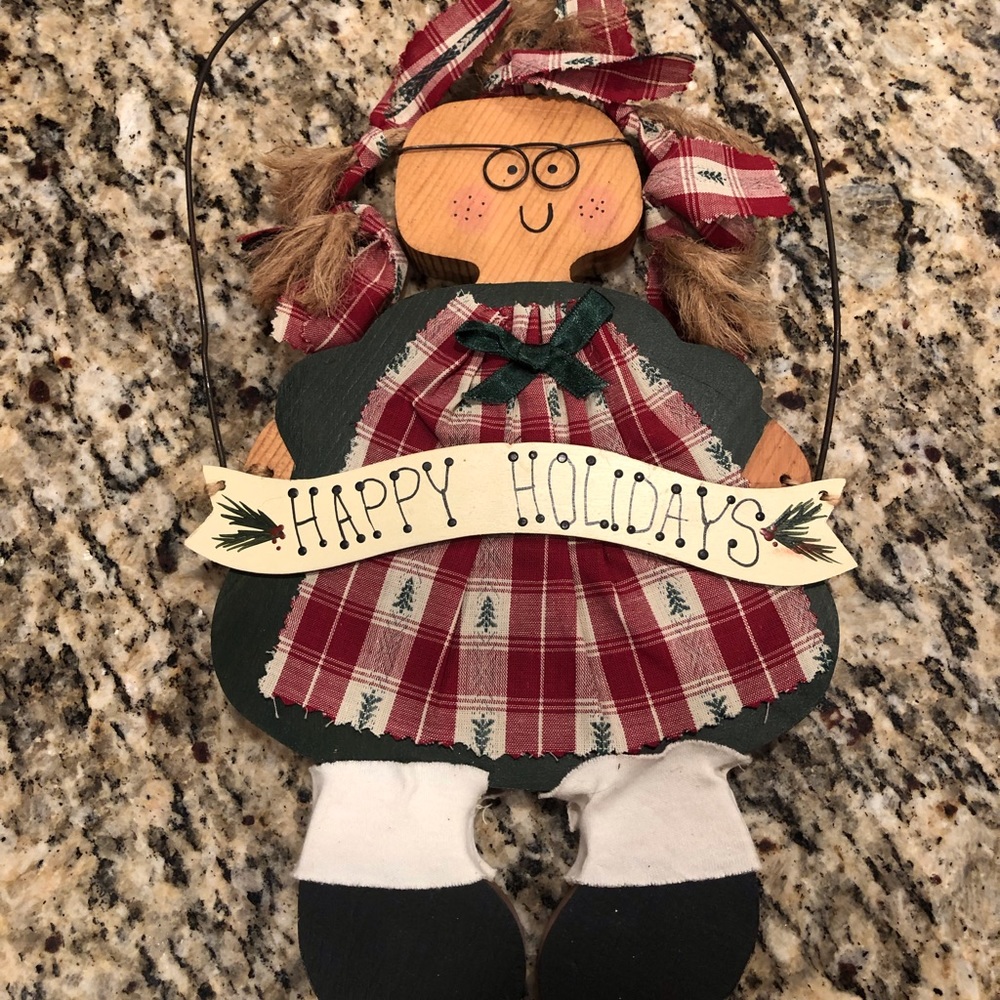 Happy Holidays Wood Wall Hanging